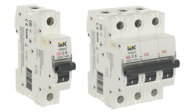 Автоматические выключатели ARMAT M06N IEK с характеристикой C 6кА (автоматы до 63A)