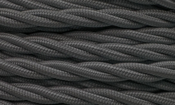 Ретро провода силовые Bironi графит матовый