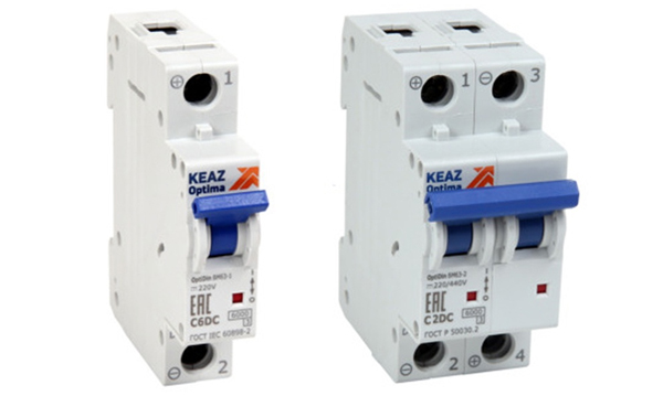 Автоматические выключатели постоянного тока OptiDin BM63 DC 6кА тип С КЭАЗ