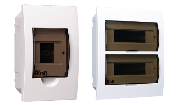 Пластиковые навесные и встраиваемые щиты ЩРН/ЩРВ-П IP41 DEKraft