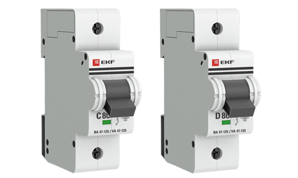 Автоматические выключатели ВА47-125 с характеристикой С/D (до 125A) 15kA PROxima EKF