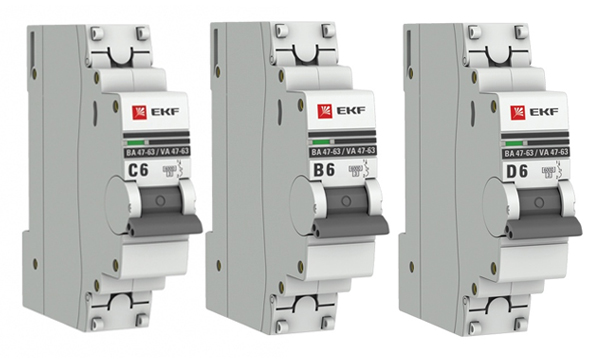 Автоматические выключатели ВА47-63 с характеристикой C (до 63A) 6kA PROxima EKF