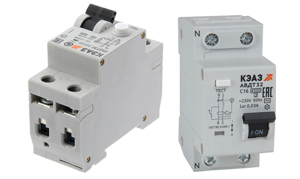 Дифференциальные автоматы двухполюсные АВДТ32 тип АС КЭАЗ