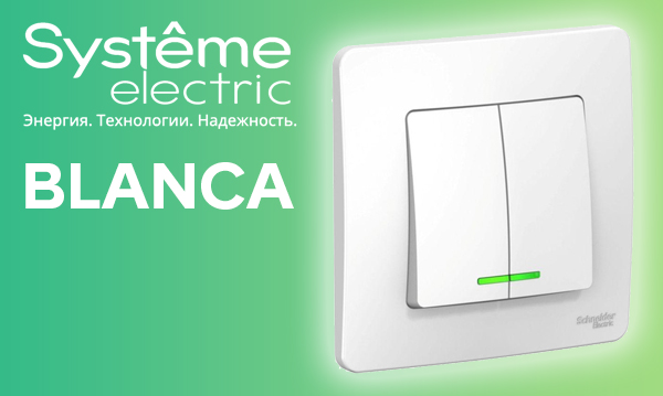 Розетки и выключатели скрытой установки Blanca Systeme Electric белый