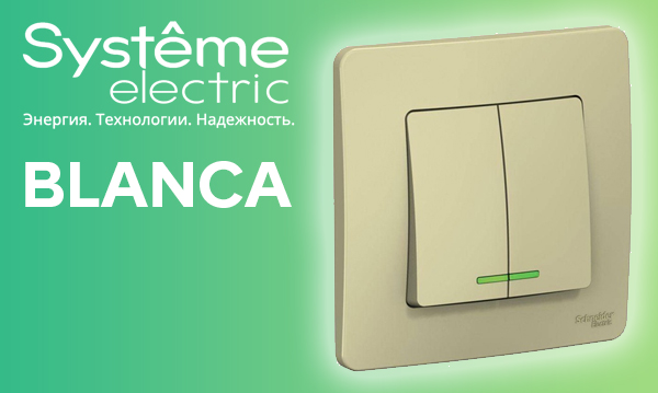 Розетки и выключатели скрытой установки Blanca Systeme Electric бежевый