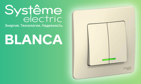 Розетки и выключатели скрытой установки Blanca Systeme Electric молочный