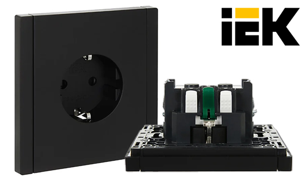 Розетки и выключатели IEK FORTE&PIANO цвет черный