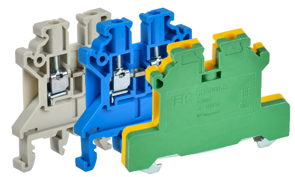 Клеммники винтовые на DIN-рейку CTS IEK