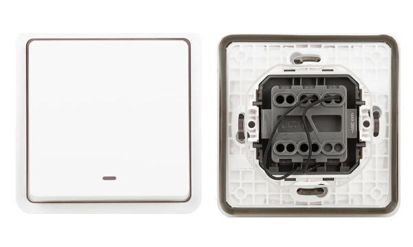 Розетки и выключатели встраиваемые Эксперт Эра IP54 белый