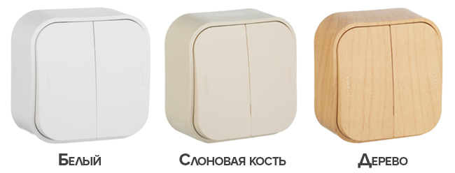 Розетки и выключатели Legrand Quteo слоновая кость открытой установки