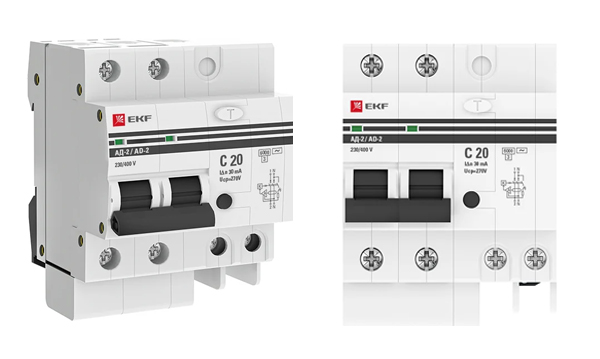 Дифференциальные автоматы двухполюсные АВДТ АД-2 PROxima EKF