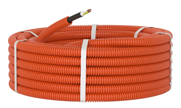 Гофрированная труба с кабелем (Электротруба)