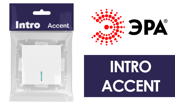 Механизмы и рамки Intro серия Accent белый матовый
