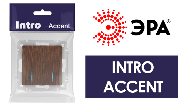 Механизмы и рамки Intro серия Accent венге