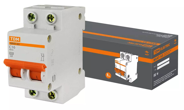 Автоматические выключатели ВА47-63 4,5кА характеристика C TDM Electric