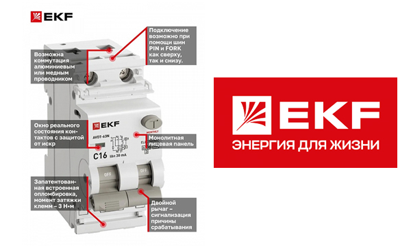 Дифференциальные автоматы четырехполюсные АВДТ-63N тип А электронный PROxima EKF